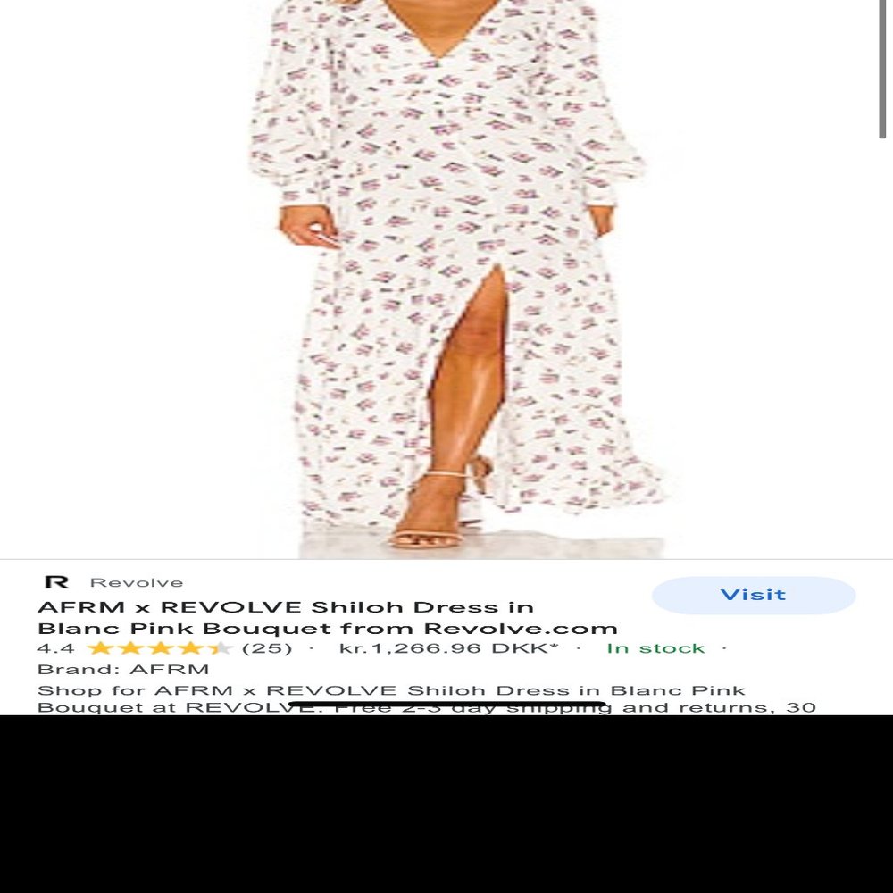 AFRM Shiloh dress Blanc Pink Bouquet